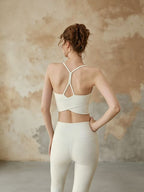 Womens Yoga Set with Fixed Chest Pad