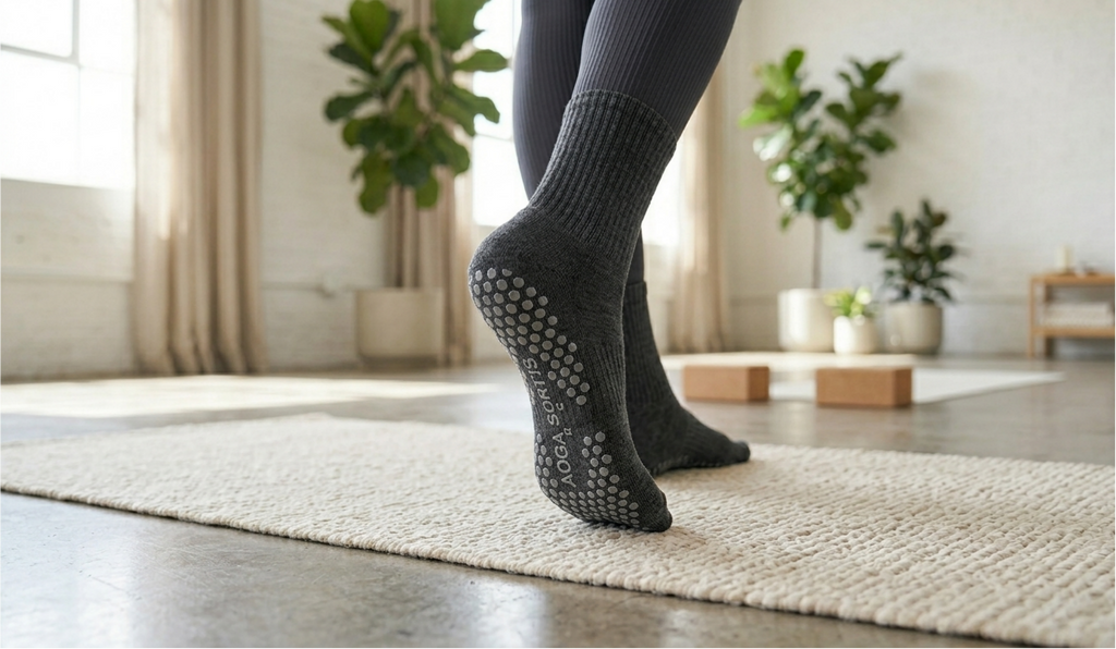 Non-Slip Cotton Yoga Socks for Women