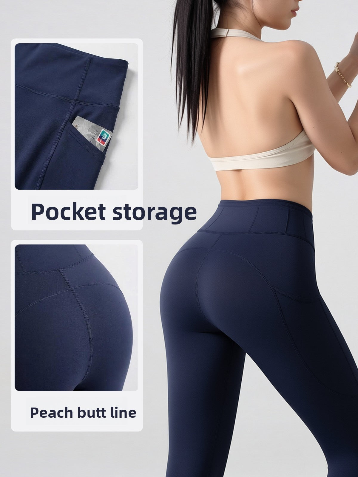 High Waist Yoga Pants with Side Pockets