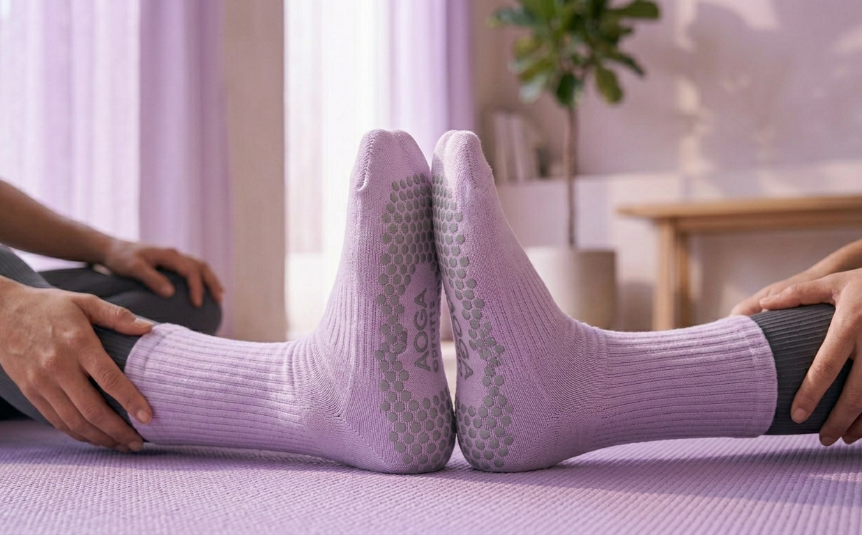 Non-Slip Cotton Yoga Socks for Women