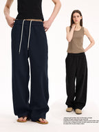 Knitted Cotton Casual Straight Pants