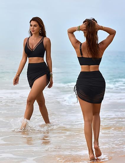 AeroMesh Drawstring 3-Piece Bikini Set