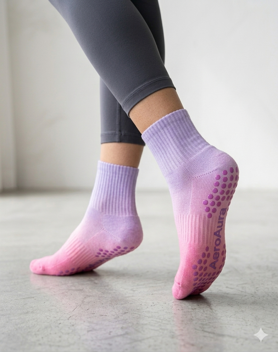 AeroAura Tie-Dye Luxury Yoga Socks