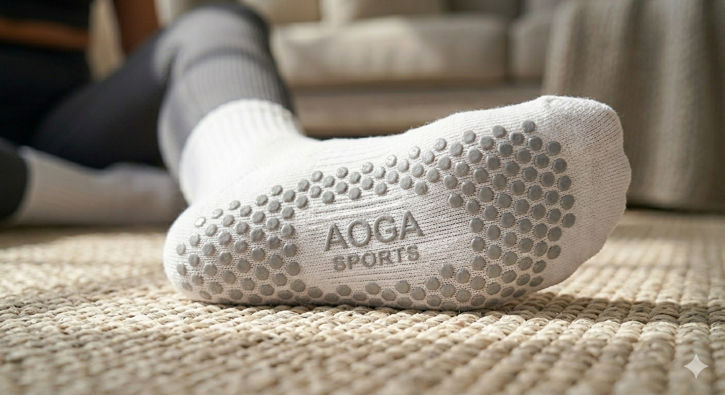 Non-Slip Cotton Yoga Socks for Women