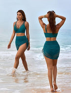 AeroMesh Drawstring 3-Piece Bikini Set