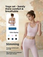 Womens Yoga Set with Fixed Chest Pad