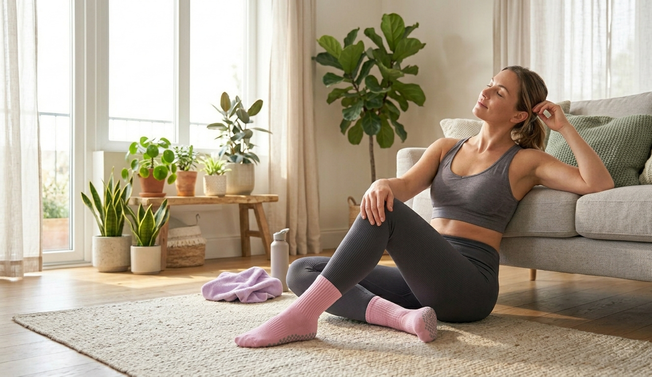 Non-Slip Cotton Yoga Socks for Women